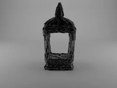 Stone lantern or small shrine Low-poly 3D model