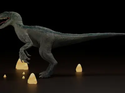 velociraptor dinosaur Free 3D model