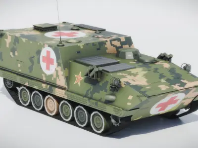 Type 89 Armoured Ambulance WZ752 Low-poly 3D model