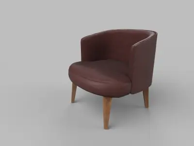 chair leather Low-poly 3D model purchase