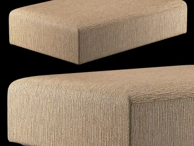 MARISOL SEAGRASS RECTANGULAR COFFEE OTTOMAN 3D model