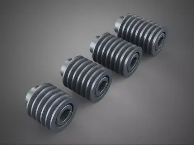 STANDARD PULLEY SHEAVE TRACK WHEELS DRIVE BELT GEAR MULTI GROOVE 3D model