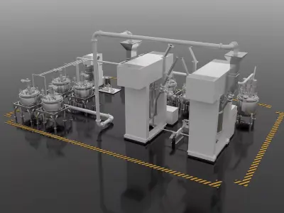 petrochemical plant-chemical plant 3D model