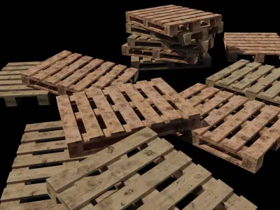 wooden pallet Free low-poly 3D model buy