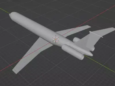 Fictional Twin Rear Engine JetlinerMD-80 Inspired series 3D model