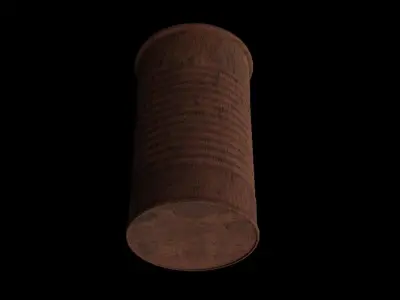 Old rusty oil barrel Low-poly 3D model