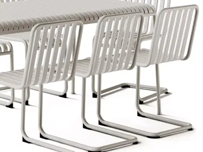 Palissade Table and Cantilever Chair by Hay 3D model