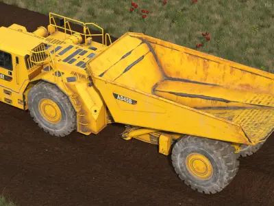 Mining Truck CAT AD45B Dirty 3D model