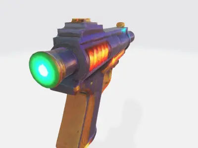 scifi pistol  Low-poly 3D model