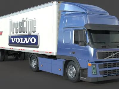 Volvo 460 FM  Semi Truck 3D model