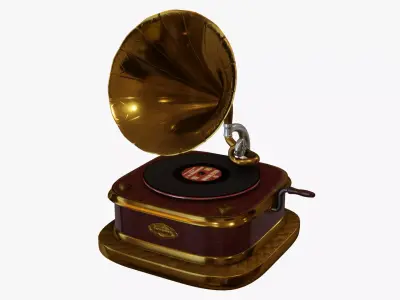 Gramophone Art Deco 3D model
