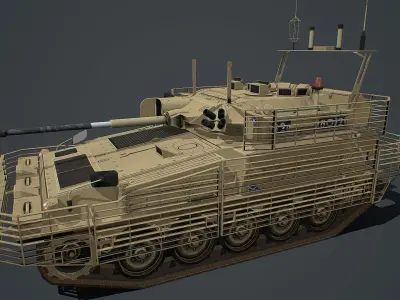 FV 107 Scimitar mk2  Low-poly 3D model