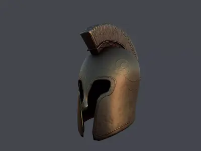 Stylized Low-Poly Helmet Free low-poly 3D model