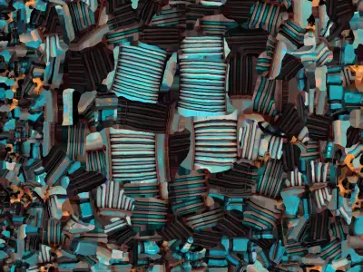 Industrial Weathered Shipping Container 3D Model 3D model