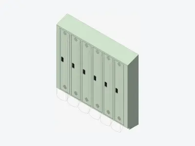 Locker Multi - Plastic - Locka - Classic Extra Low-poly 3D model