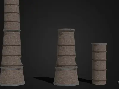 Industrial Pipe Low-poly 3D model purchase