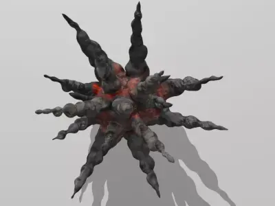 Explosion starburst 3D model