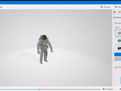 walking astronaut 3D model