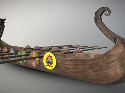 Viking Boat 1 - Spirit of the Air Dragon 3D model