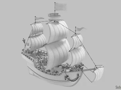  Cartoon Galleon 