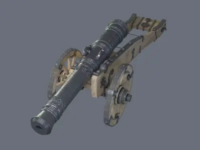 18th century Swedish cannon 3D model