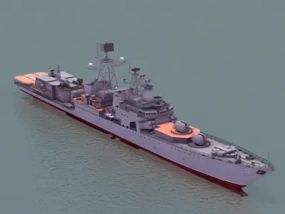 Udaloy Class Destroyer 3D model