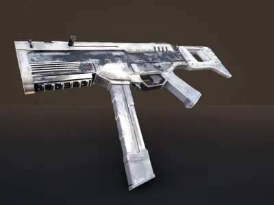 SN6 Submachine gun Low-poly 3D model