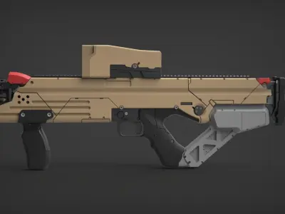 Cousar Crowe Assault Rifle 3D model