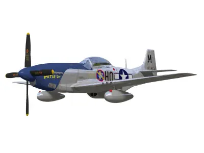 North American P-51D Mustang 3D model purchase