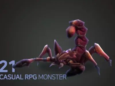Casual RPG Monster - 21 Scorpion Low-poly 3D model