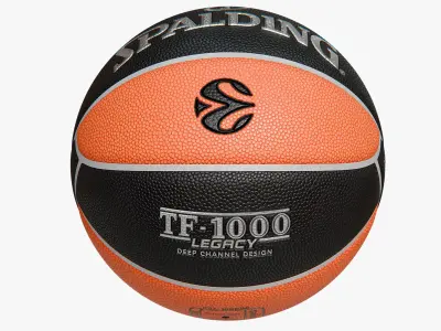 Spalding Euroleague Legacy TF 1000 Basketball Ball 3D model