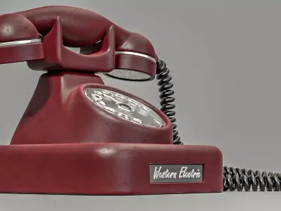 An old telephone 3D model