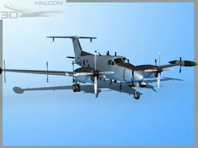 RC-12P Guardrail 3 US Army 3D model