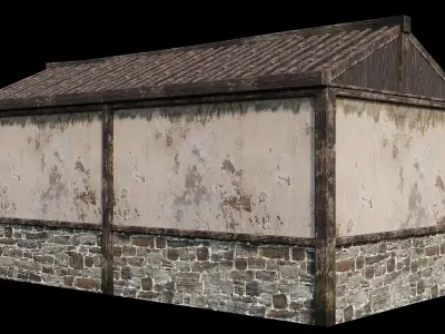 Medieval Houses Pack 71-72-73-74-75 - 4K Textures Game Ready Low-poly 3D model