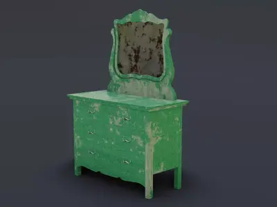 Antique Bureal 3D model