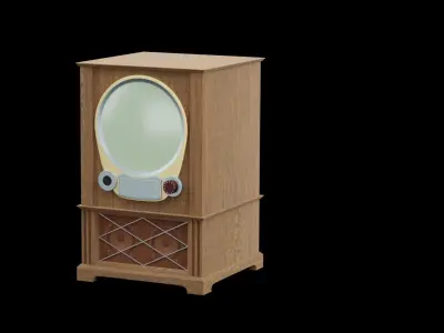 Old Vintage TV Low-poly 3D model