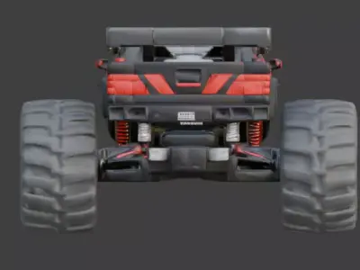 Voxel  Drift Truck 3D Model Low-poly 3D model