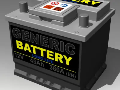 Generic Car Battery 3D model