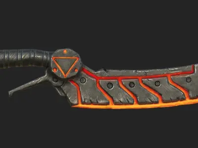Demons Sword Low-poly 3D model