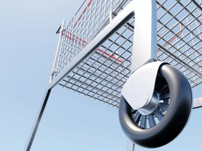 Shopping cart 3D model April 2021 3D model