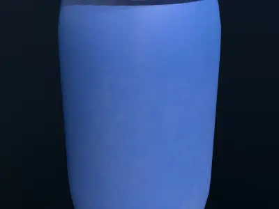 Plastic barrel Free low-poly 3D model purchase