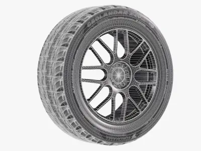 Yokohama Wheel - Advan Fleva - Geolandar Low-poly 3D model