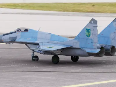 Ukraine Fighter Jet Mikoyan MiG-29 Fulcrum 3D model