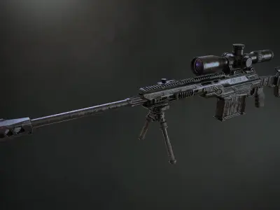 SBG Precision Rifle Low-poly 3D model