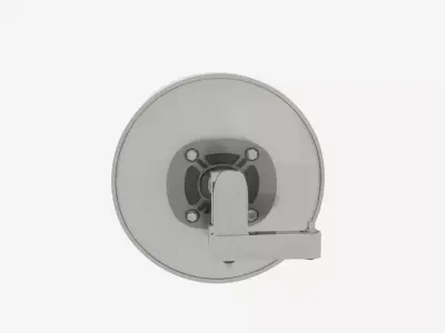 Detailed 3D of Bank Security Convex Mirror Adjustable Bracket 3D model