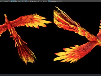 phoenix Undead bird phoenix 3D model