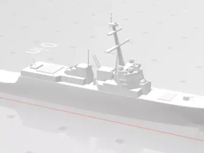 US Navy Destroyer Flight 1 3D print model