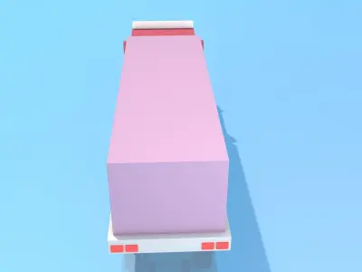 TRUCK on sky Low-poly 3D model