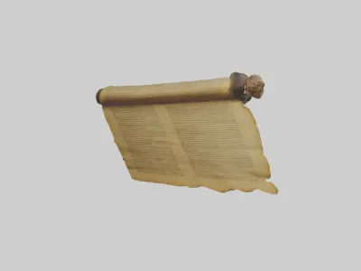 Papyrusscroll Model Low-poly 3D model