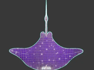 cartoon Ray Low-poly 3D model Low-poly 3D model Low-poly 3D model